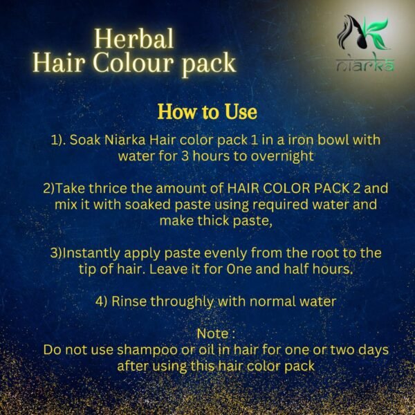Herbal Hair Color Pack -Natural Black - Image 2