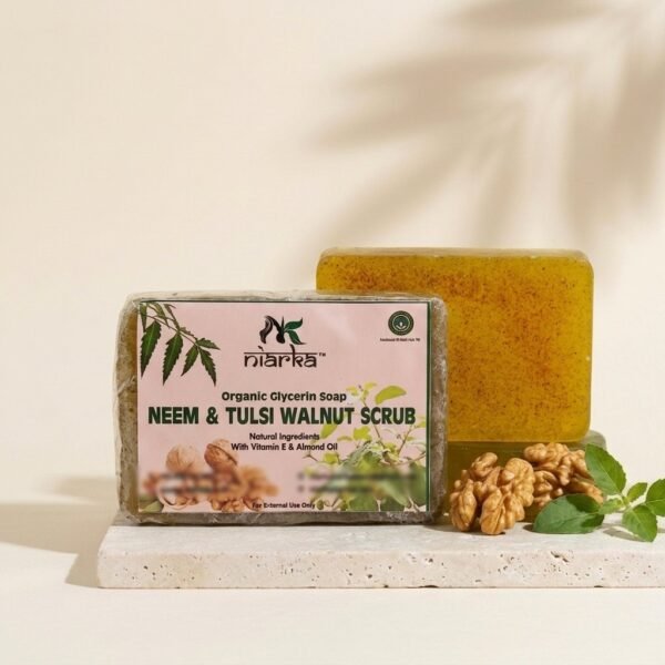 Neem Tulsi Walnut Scrub Soap (Pack of 2)